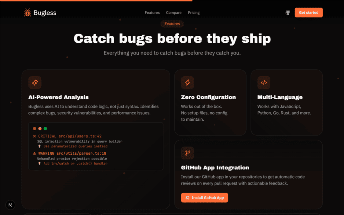 Bugless screenshot 2